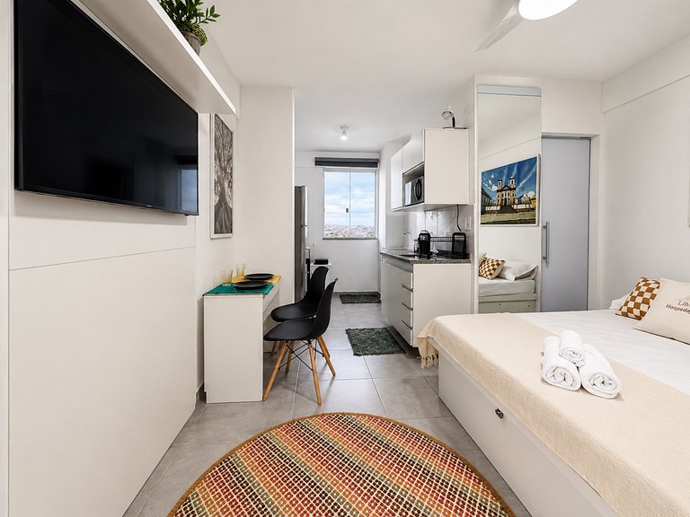 Studio com Vista Panorâmica- com Estacionamento